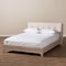 Baxton Studio Adelia Mid-Century Light Beige Whitewash Queen Size Platform Bed 135-7426 - alternate 4